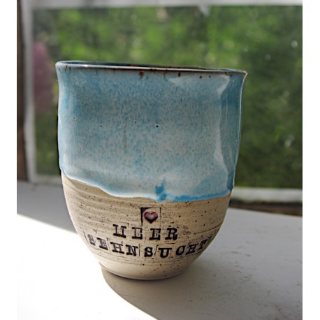 Becher groß in meerblau